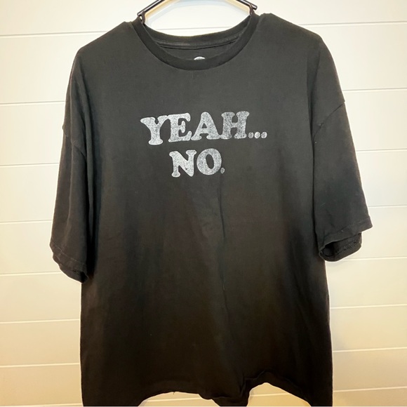 DOM Black 'Yeah... No.' Graphic Tee Casual Size 2XL - Picture 2 of 4